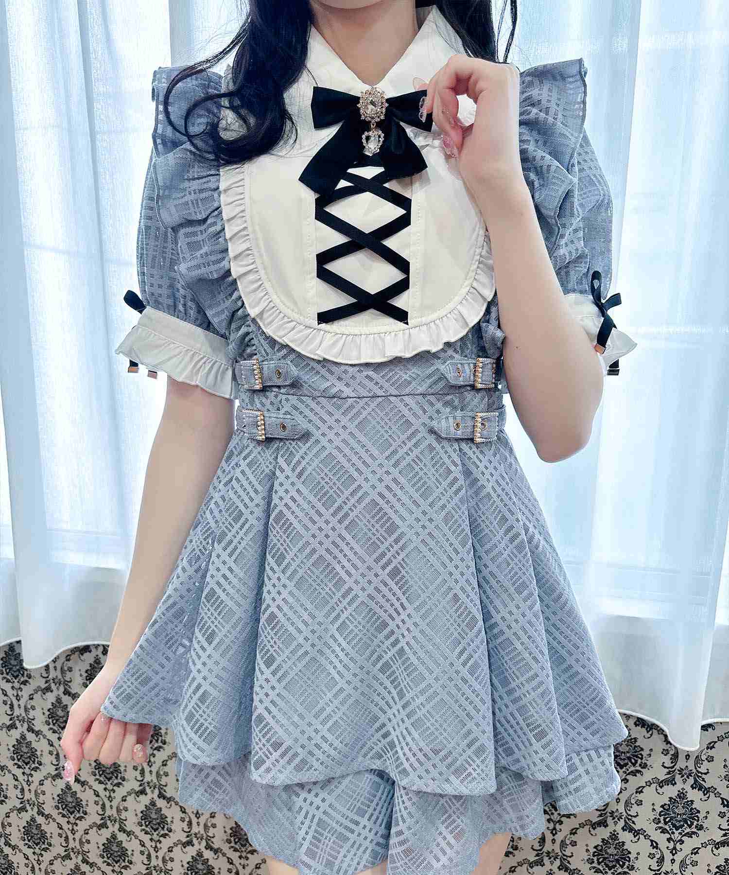 ロジータ ROJITA 総レースヨークレースアップセットアップ