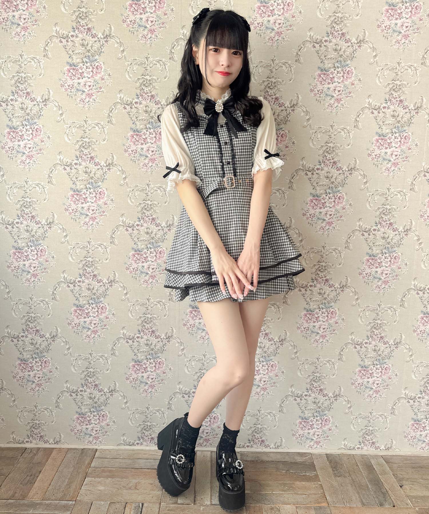 ロジータ ROJITA ベルト付きレイヤードセットアップ