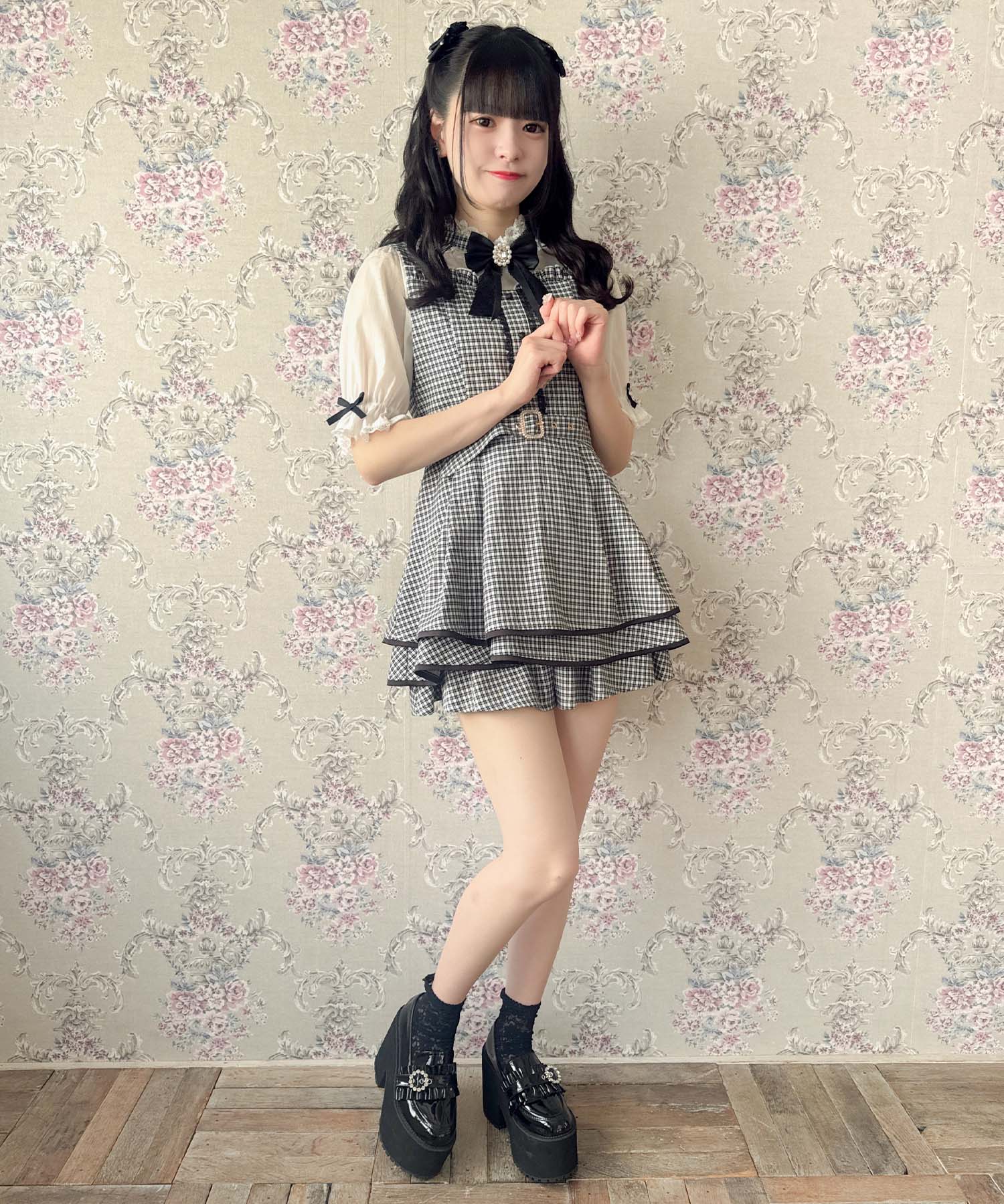 ロジータ ROJITA ベルト付きレイヤードセットアップ