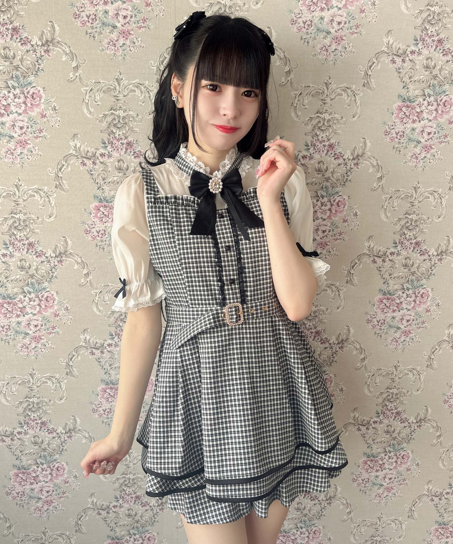 ロジータ ROJITA ベルト付きレイヤードセットアップ