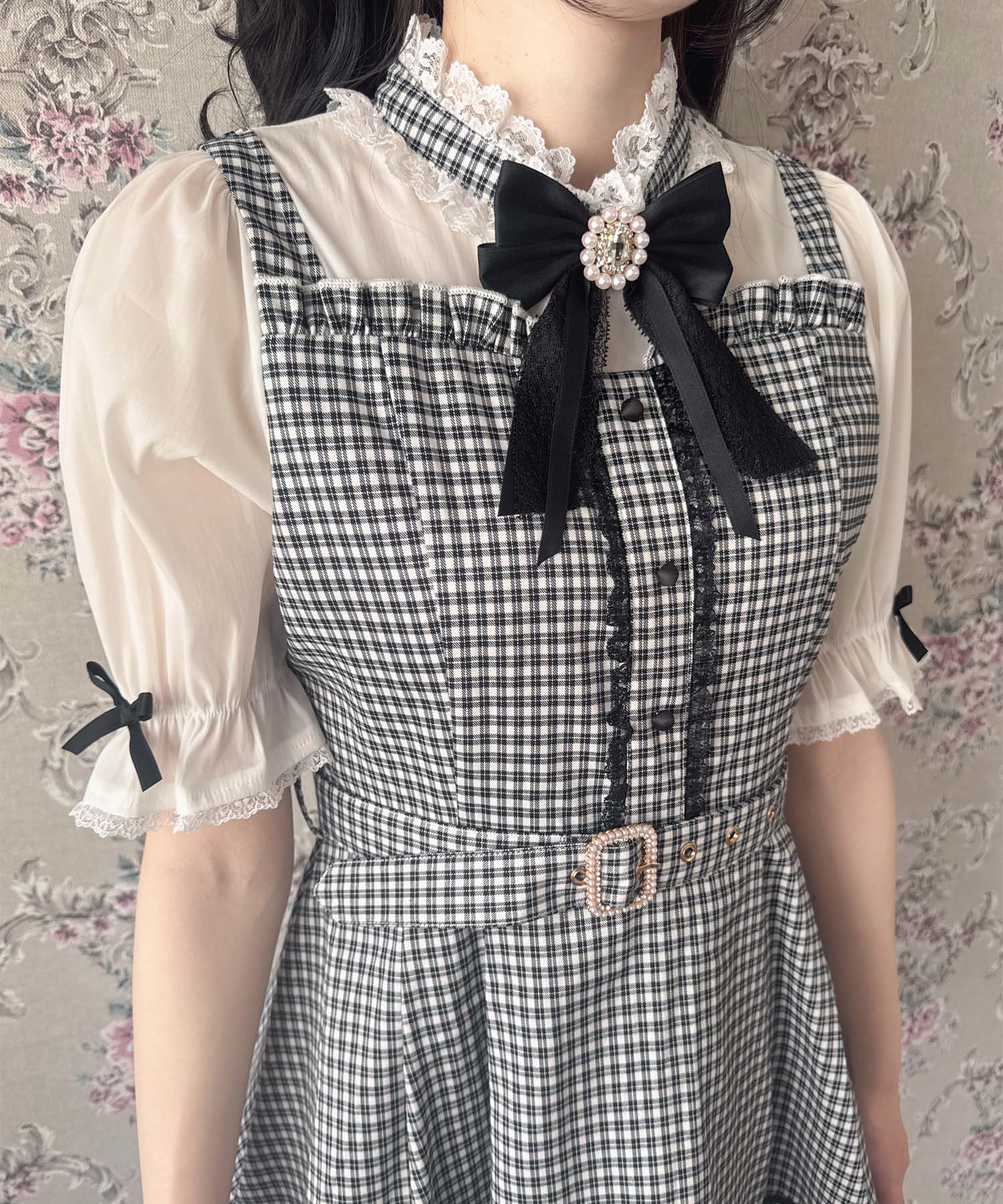 ロジータ ROJITA ベルト付きレイヤードセットアップ