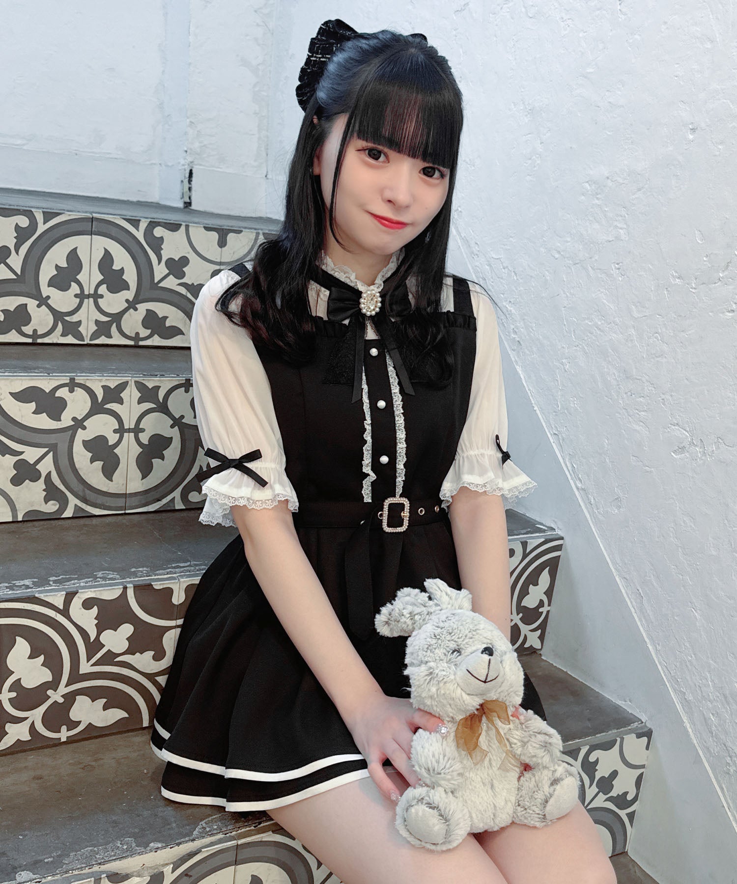 ロジータ ROJITA ベルト付きレイヤードセットアップ,ブラック