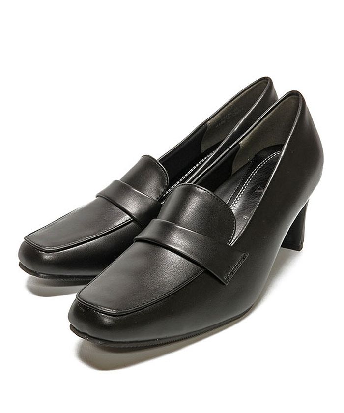 ロメオ バレンティノ Romeo Valentino パンプス ローヒール 痛くない 柔らか ぺたんこ リクルート 冠婚葬祭 ビジネス 就活 3E 幅広 フォーマル 黒 ブラック(ローファー×6cm【3302】) ローファー×6cm【3302】