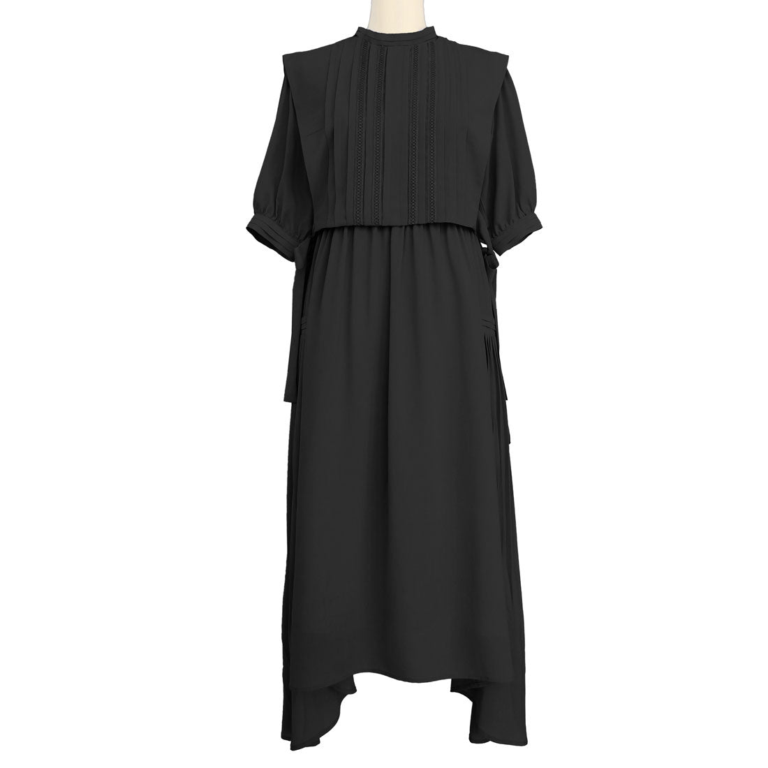 ルイルエブティック RUIRUE BOUTIQUE ジレ付きサイドプリーツワンピース