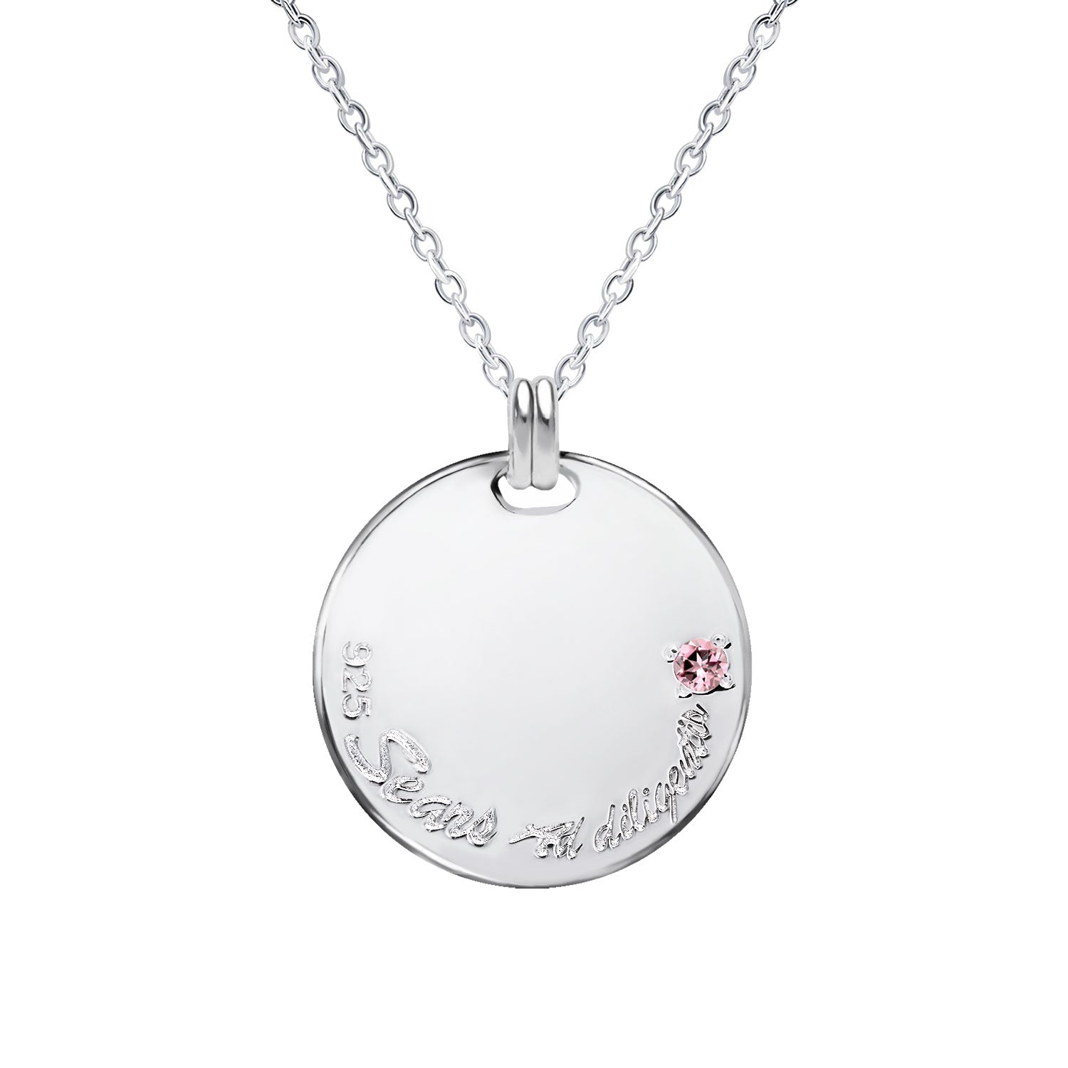 シアーズ Sears 選べる誕生石12色 ネックレス メンズ 10月 誕生石 テディベア 付 彼氏 誕生日プレゼント 男性 シルバー (10月ピンクトルマリン) 10月ピンクトルマリン