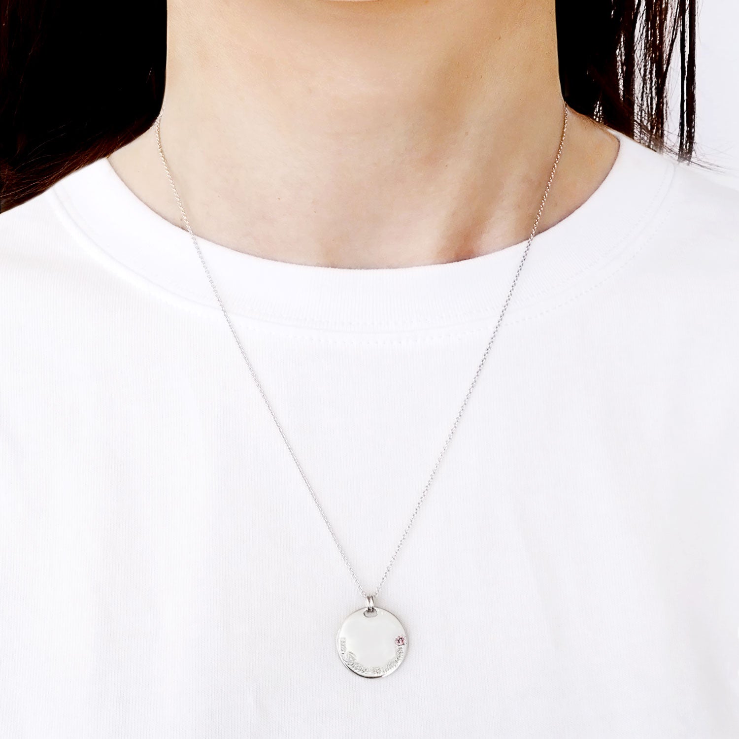 シアーズ Sears 選べる誕生石12色 ネックレス メンズ 10月 誕生石 テディベア 付 彼氏 誕生日プレゼント 男性 シルバー (10月ピンクトルマリン) 10月ピンクトルマリン