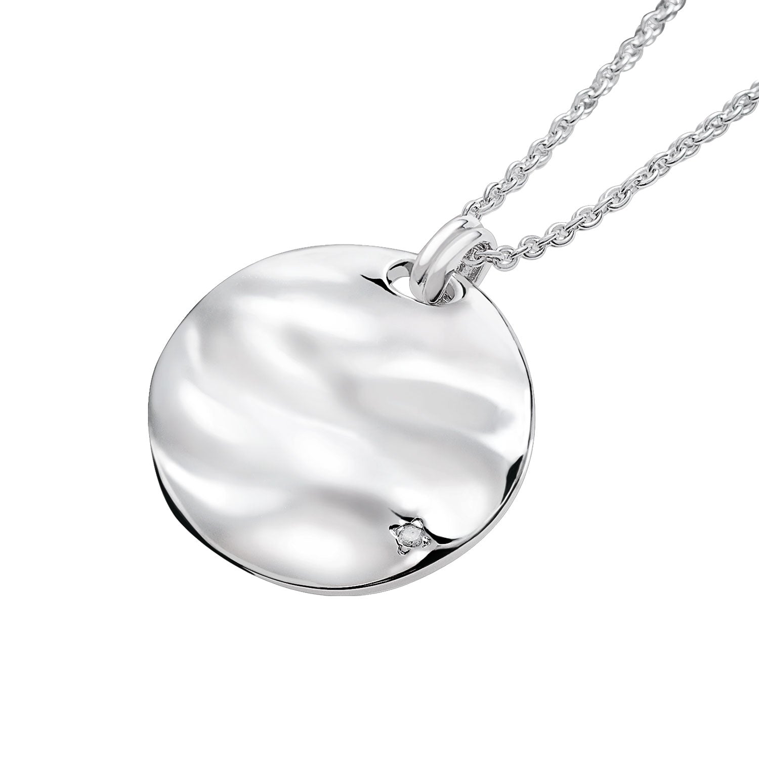 シアーズ Sears 選べる誕生石12色 ネックレス メンズ 6月 誕生石 彼氏 誕生日プレゼント 男性 シルバー (4月ダイヤモンド) 4月ダイヤモンド