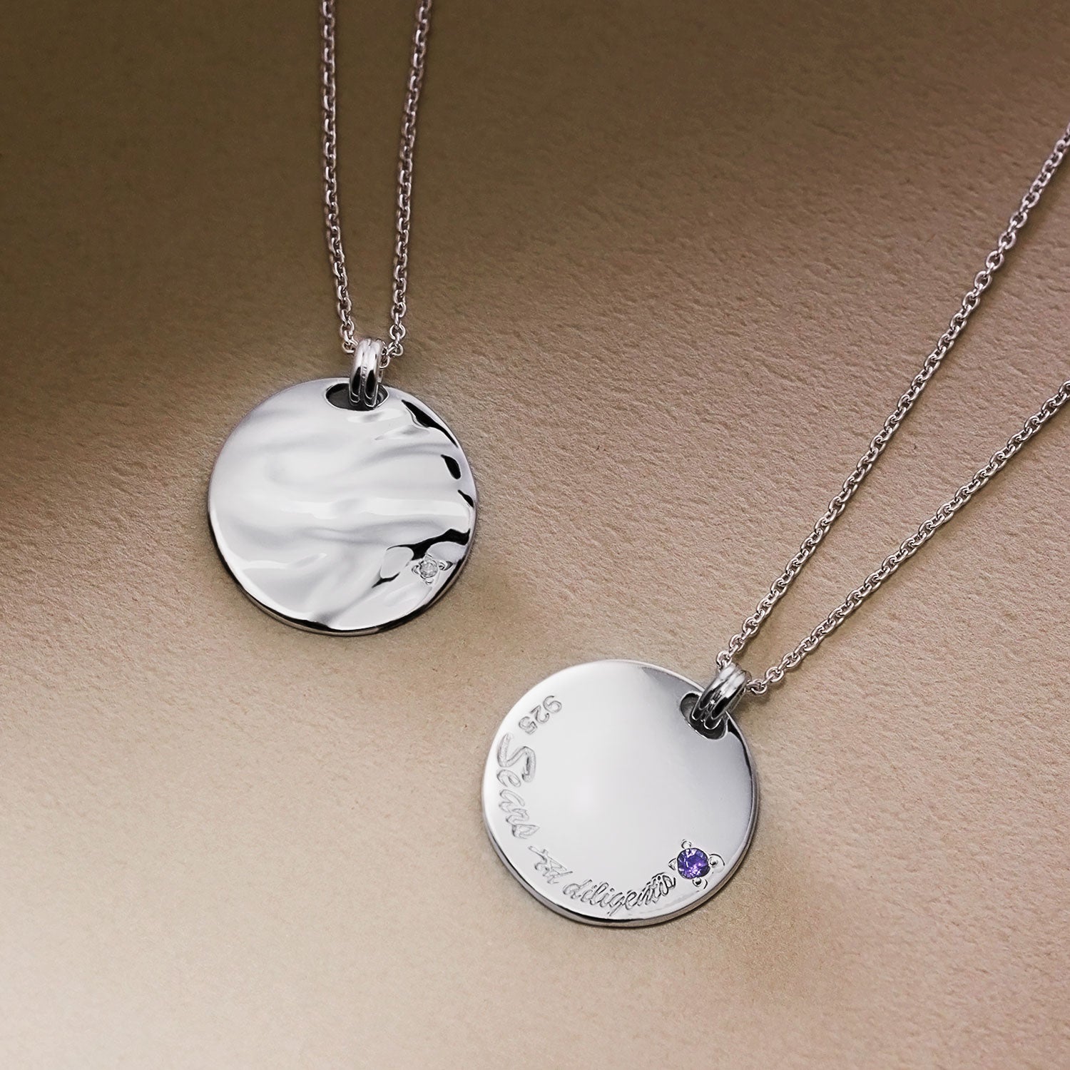 シアーズ Sears 選べる誕生石12色 ネックレス メンズ 6月 誕生石 彼氏 誕生日プレゼント 男性 シルバー (4月ダイヤモンド) 4月ダイヤモンド