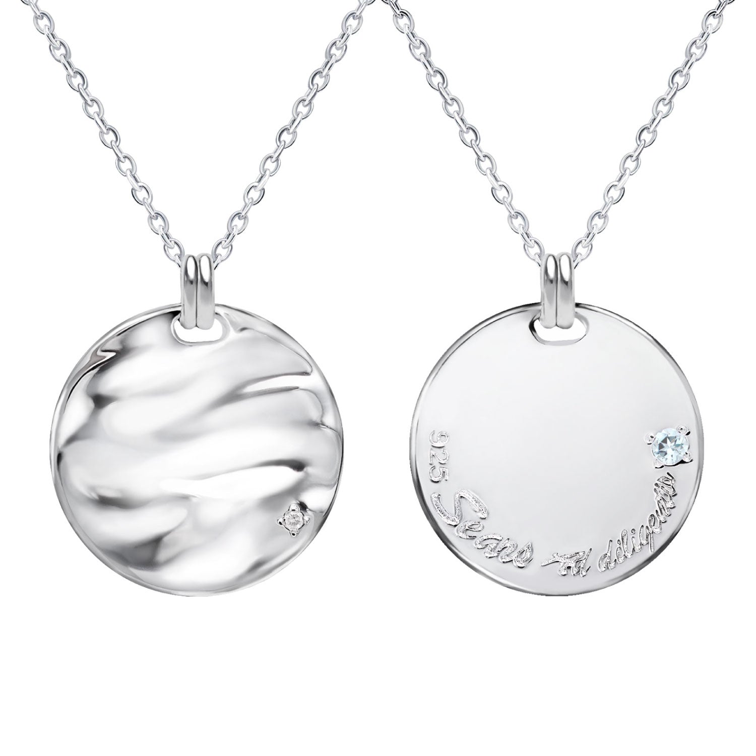 シアーズ Sears 選べる誕生石12色 ネックレス メンズ 6月 誕生石 彼氏 誕生日プレゼント 男性 シルバー (11月ブルートパーズ) 11月ブルートパーズ