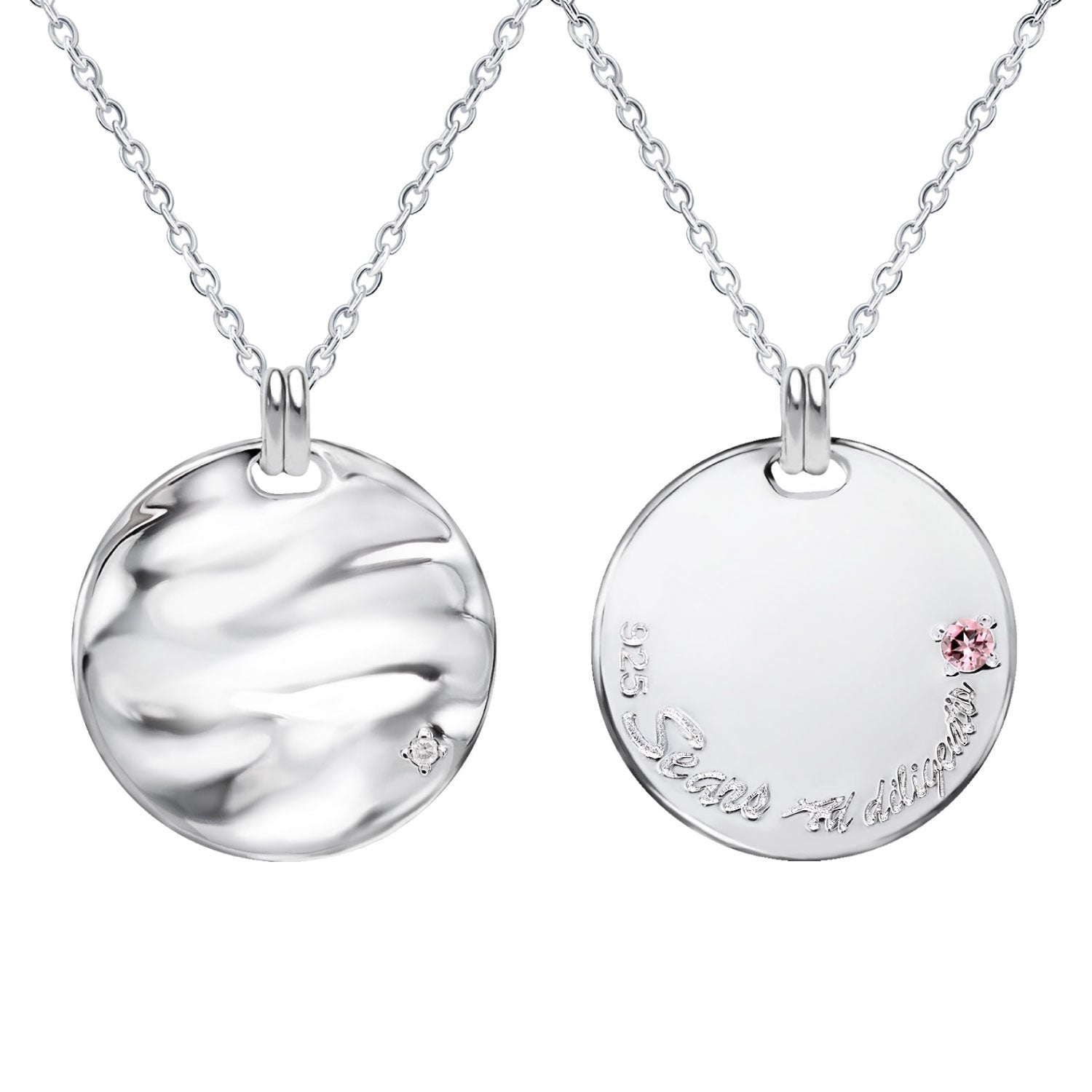 シアーズ Sears 選べる誕生石12色 ネックレス メンズ 6月 誕生石 彼氏 誕生日プレゼント 男性 シルバー (10月ピンクトルマリン) 10月ピンクトルマリン