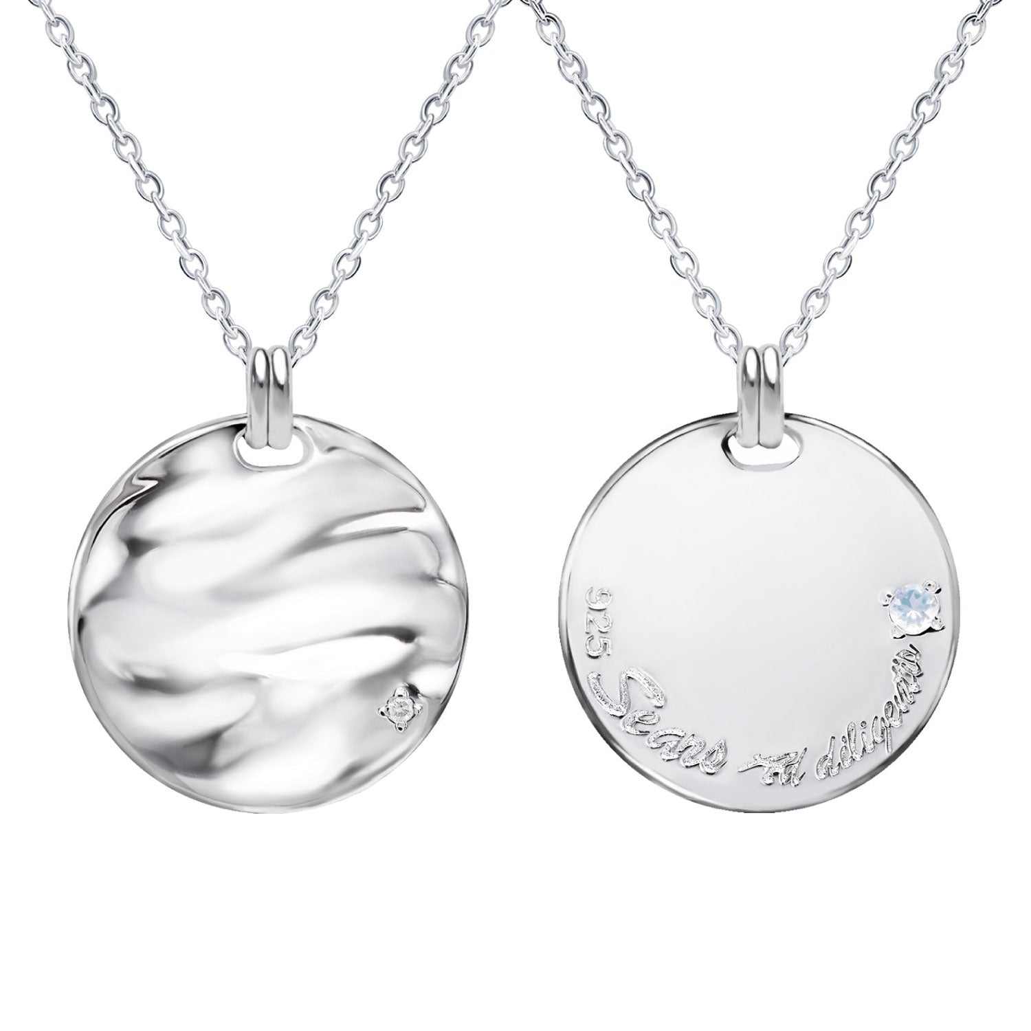 シアーズ Sears 選べる誕生石12色 ネックレス メンズ 6月 誕生石 彼氏 誕生日プレゼント 男性 シルバー (6月ブルームーンストーン) 6月ブルームーンストーン