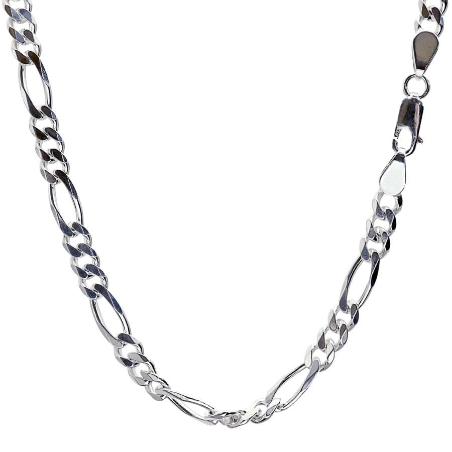 シアーズ Sears フィガロ 6面カット チェーン ネックレス シルバー sv 925 幅 5.5mm 長さ 50cm (シルバー) シルバー