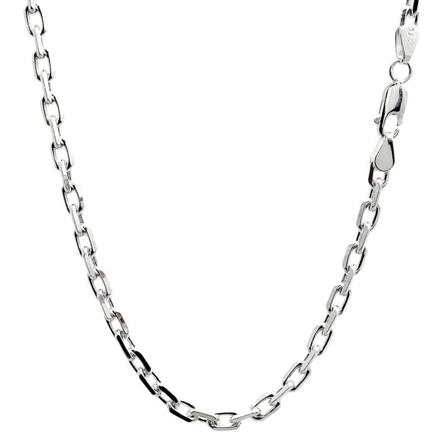 シアーズ Sears あずき 4面カット チェーン ネックレス シルバー sv 925 幅 4.8mm 50cm (シルバー) シルバー