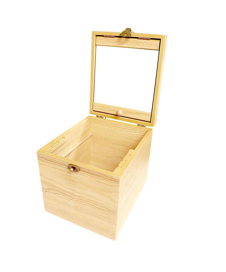 シアーズ Sears シアーズ メイクボックス 鏡付き 大容量 木製 コスメ ボックス 宝石箱 収納 大容量 女性 レディース