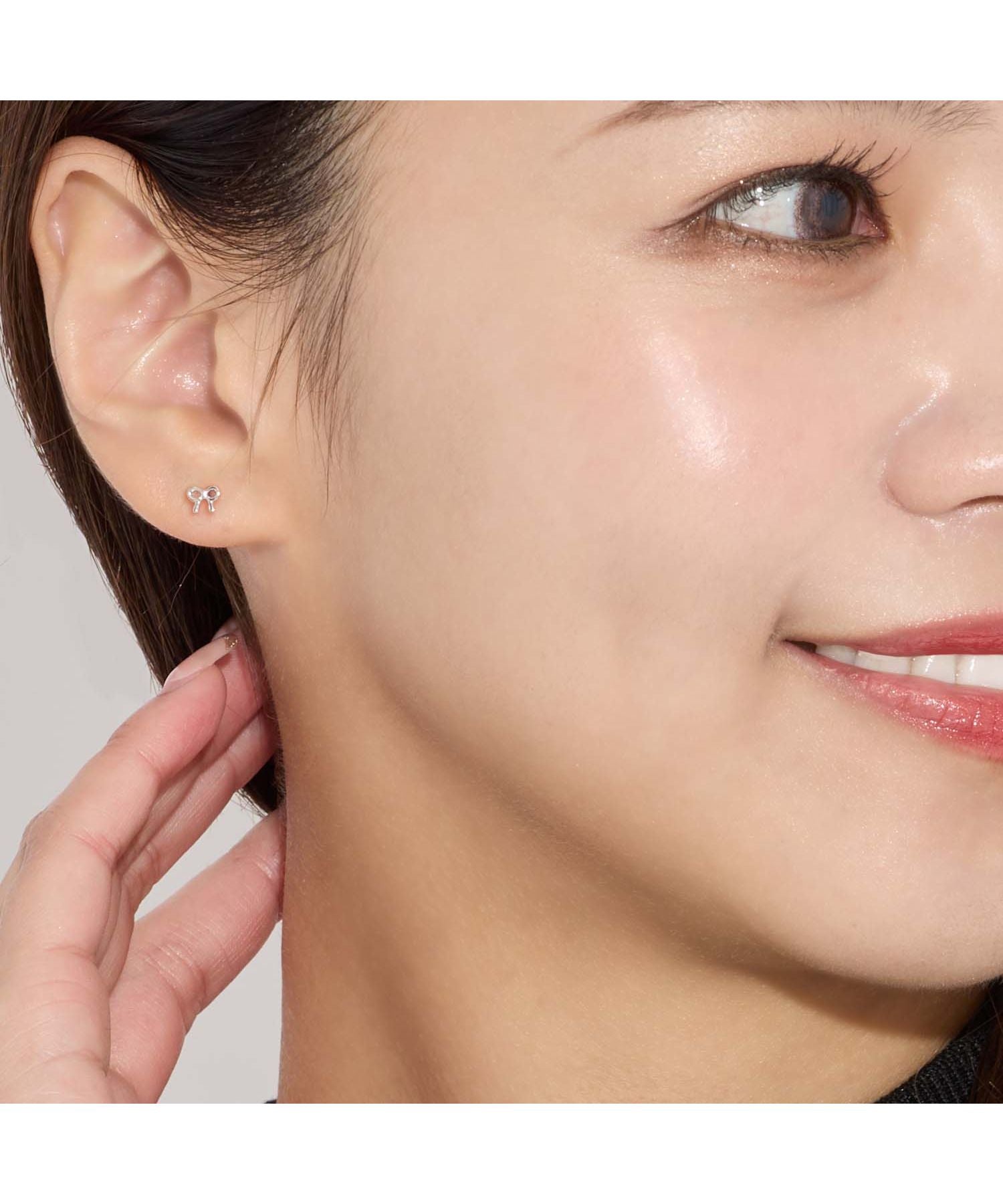 シアーズ Sears シアーズ ピアス レディース K10 スタッドピアス リボン 10金 スタッド 誕生日 プレゼント K10WG ギフト ジュエリー sears