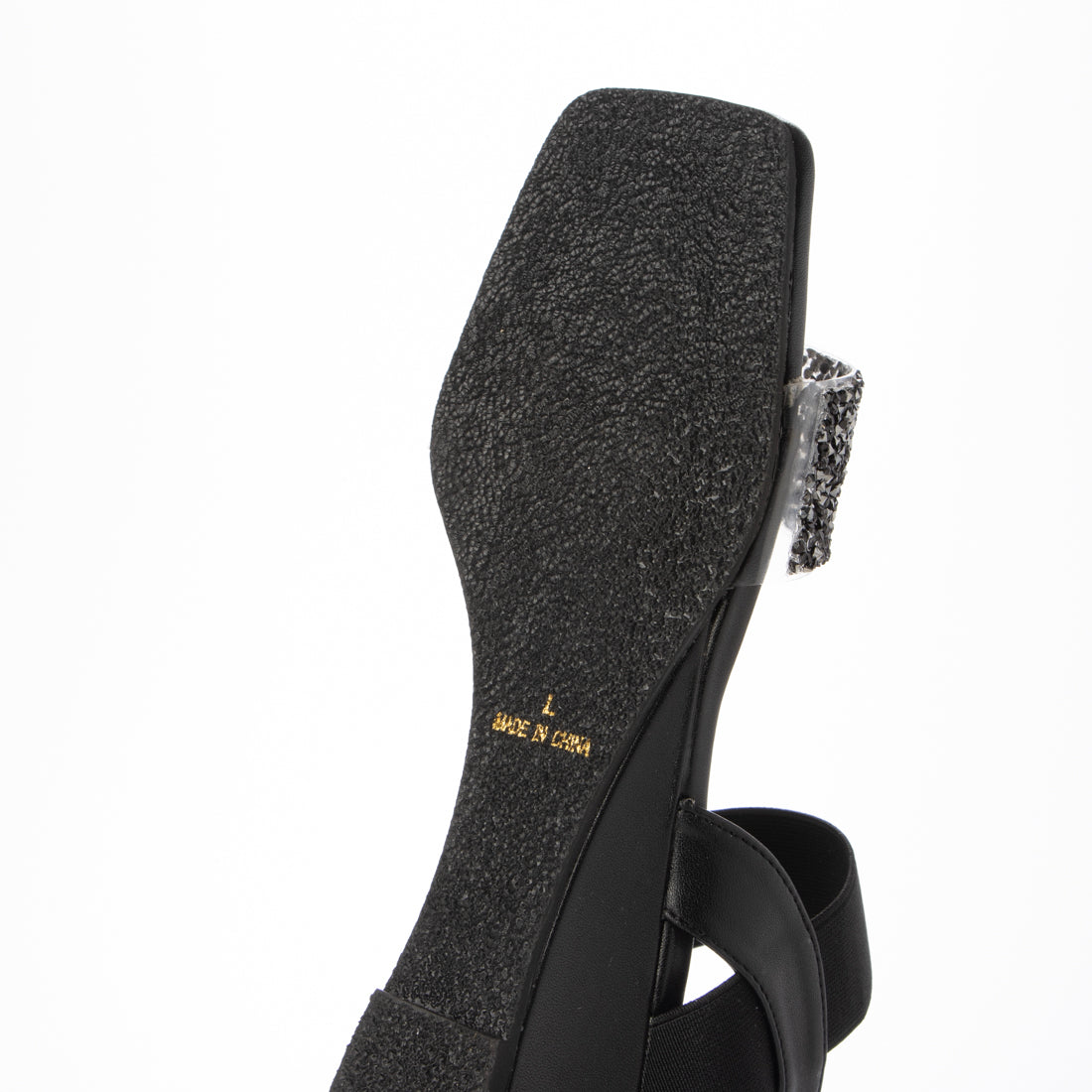 パレード Parade スクエアトゥビジューサンダル 1486-WK (ブラック) ブラック