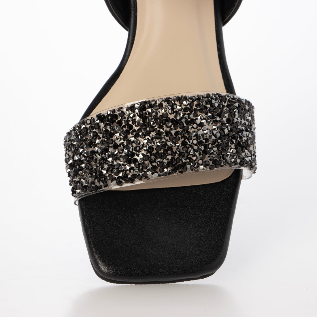 パレード Parade スクエアトゥビジューサンダル 1486-WK (ブラック) ブラック