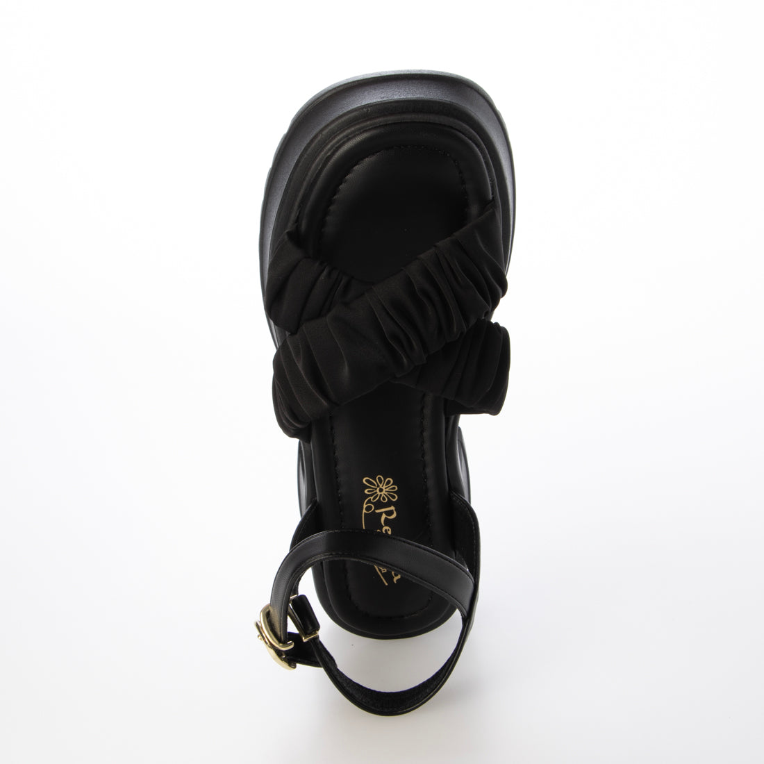 パレード Parade 【厚底】トラックソール ギャザークロスベルトサンダル 6311-WK (ブラック) ブラック