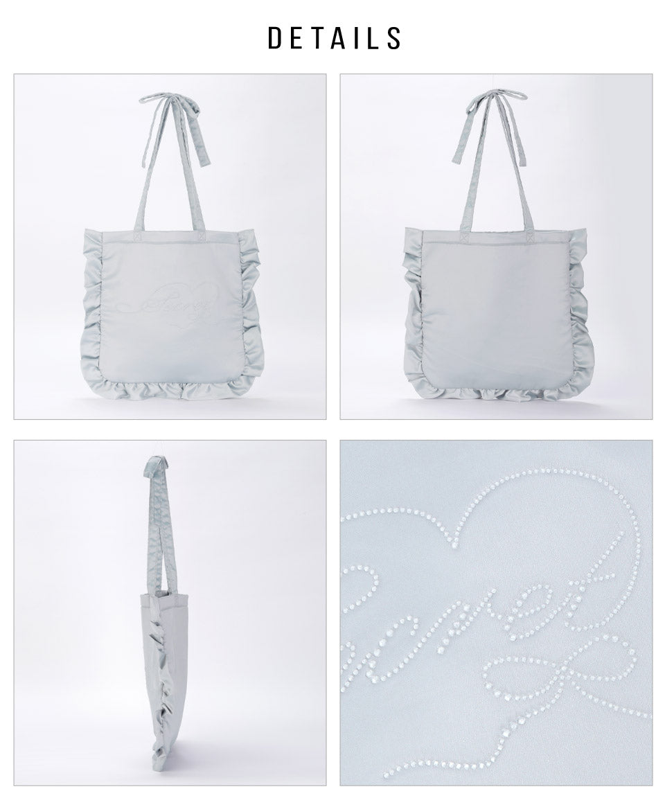 シークレットドア SecretDoor リボン ラインストーン トートバッグ フリル A4 ラレーヌ