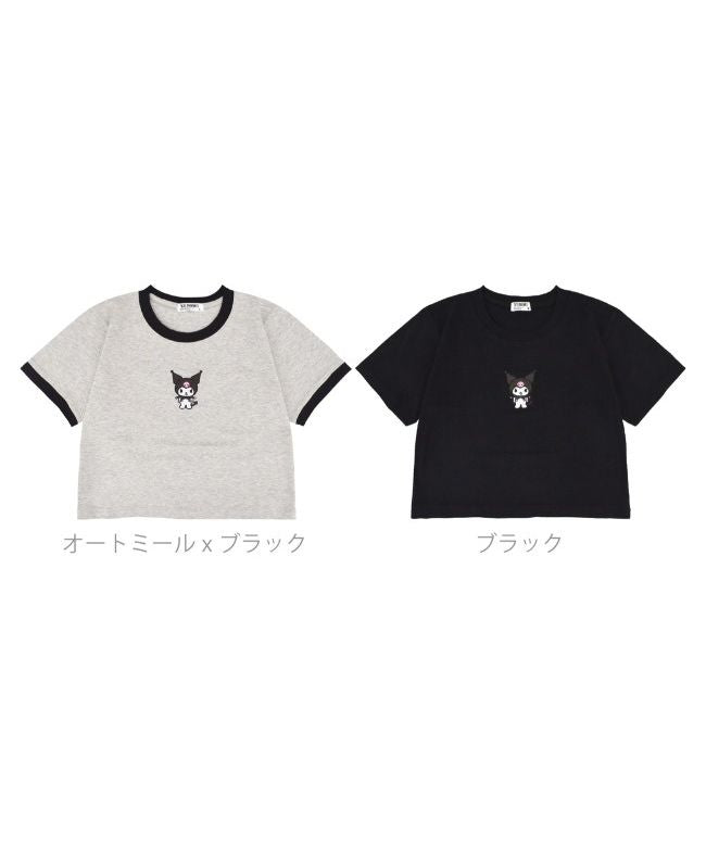 サンリオ Sanrio クロミ Tシャツ ちびT サンリオ キャラクターズ 刺繍 レディース ショート丈 半袖
