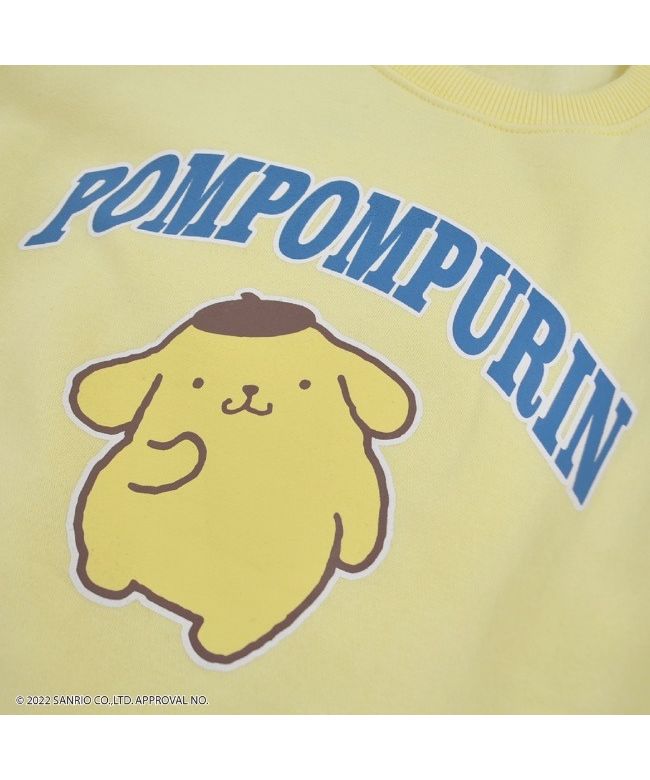 Sanrio Pompompurin Sanrio Trainer Fleece-Lined Sweatshirt Long Sleeve Print sanrio M L LL