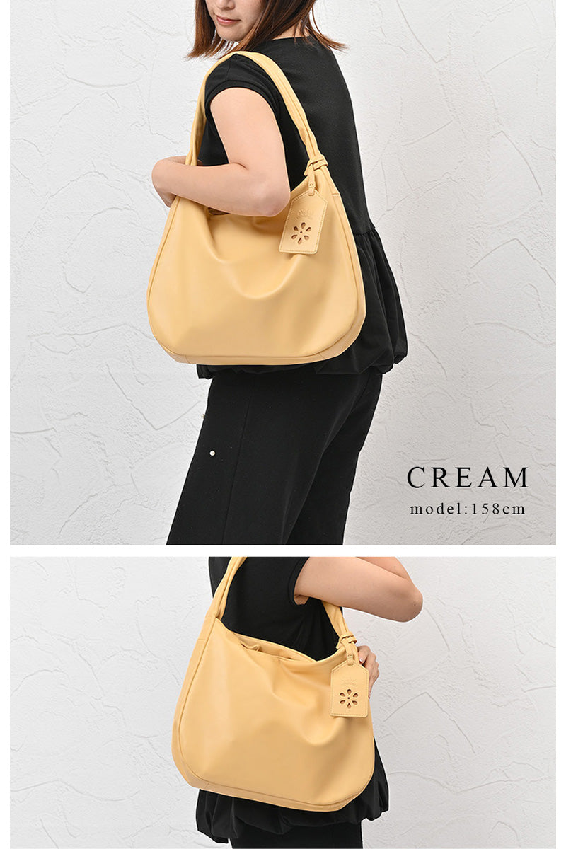 サベット Sabet ソフトレザーシンプルセミショルダー (クリーム) クリーム