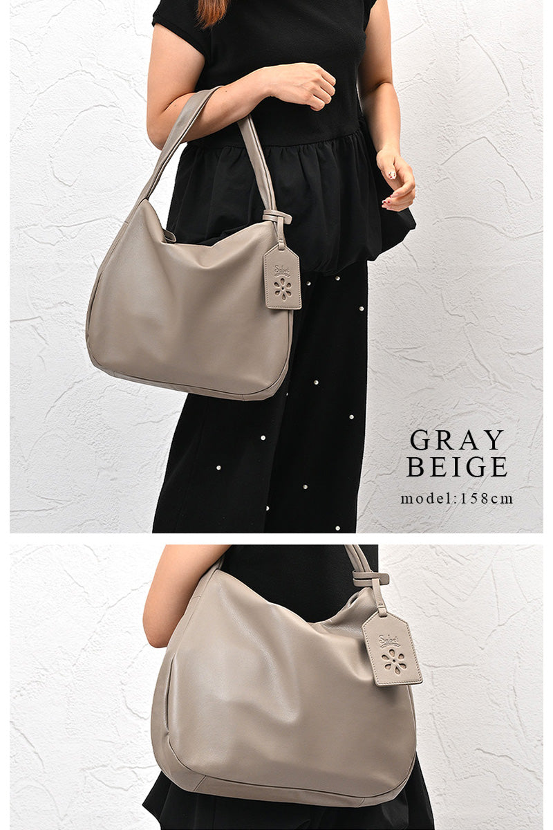 サベット Sabet ソフトレザーシンプルセミショルダー (クリーム) クリーム