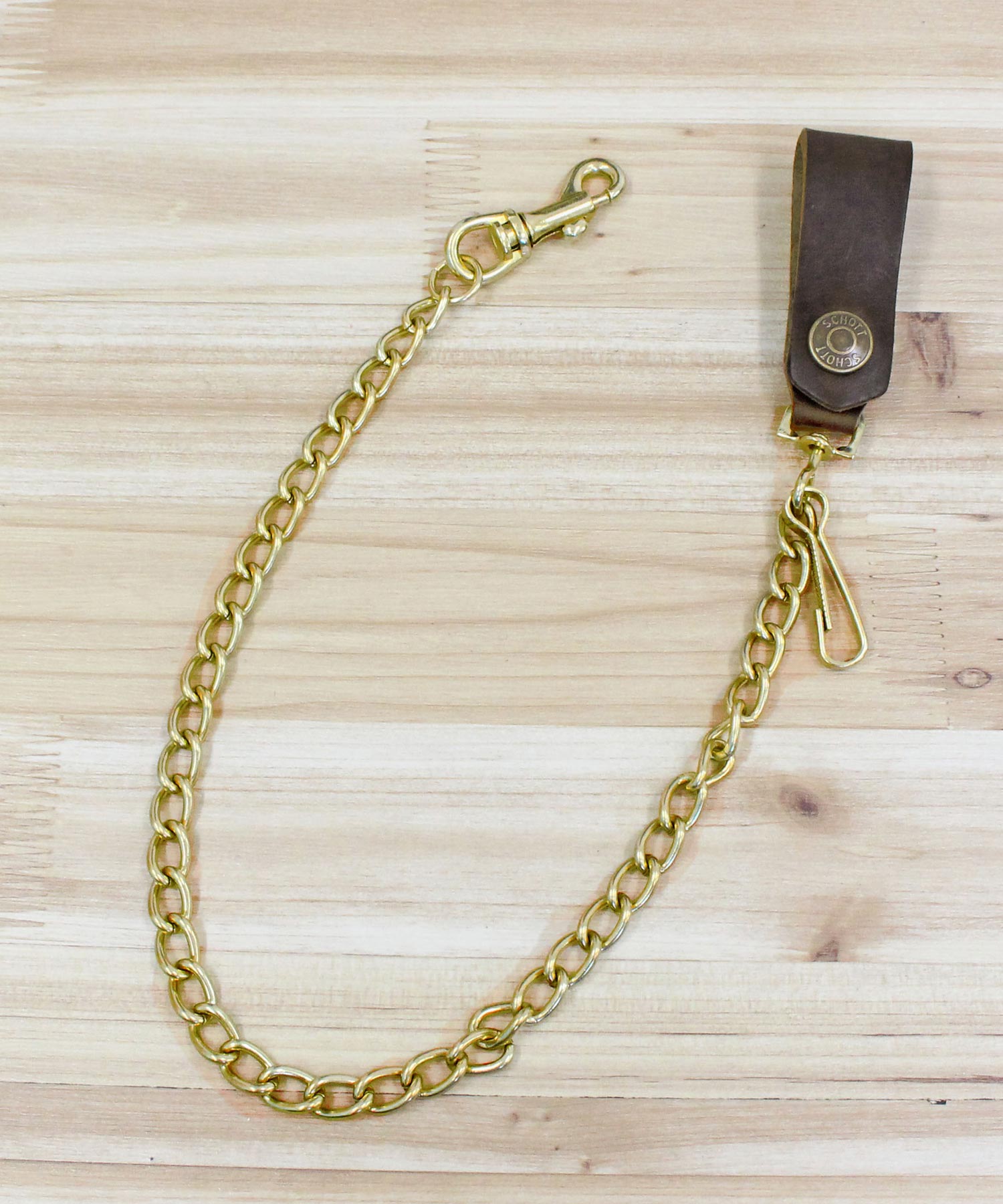 ショット Schott WALLET CHAIN ウォレット チェーン クリップ式 小物 メンズ ブランド (2-ブラウン) 2-ブラウン