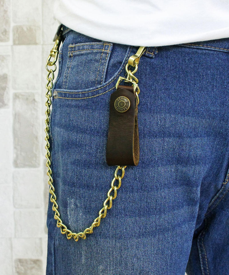 ショット Schott WALLET CHAIN ウォレット チェーン クリップ式 小物 メンズ ブランド (2-ブラウン) 2-ブラウン