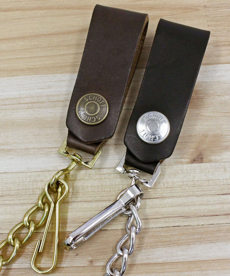 ショット Schott WALLET CHAIN ウォレット チェーン クリップ式 小物 メンズ ブランド (2-ブラウン) 2-ブラウン