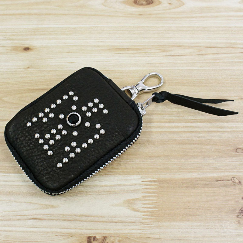 ショット Schott EAGLE STUDS LEATHER MALCH CASE イーグルスタッズ マルチケース レザーパース 小物 メンズ ブランド (1-ブラック) 1-ブラック