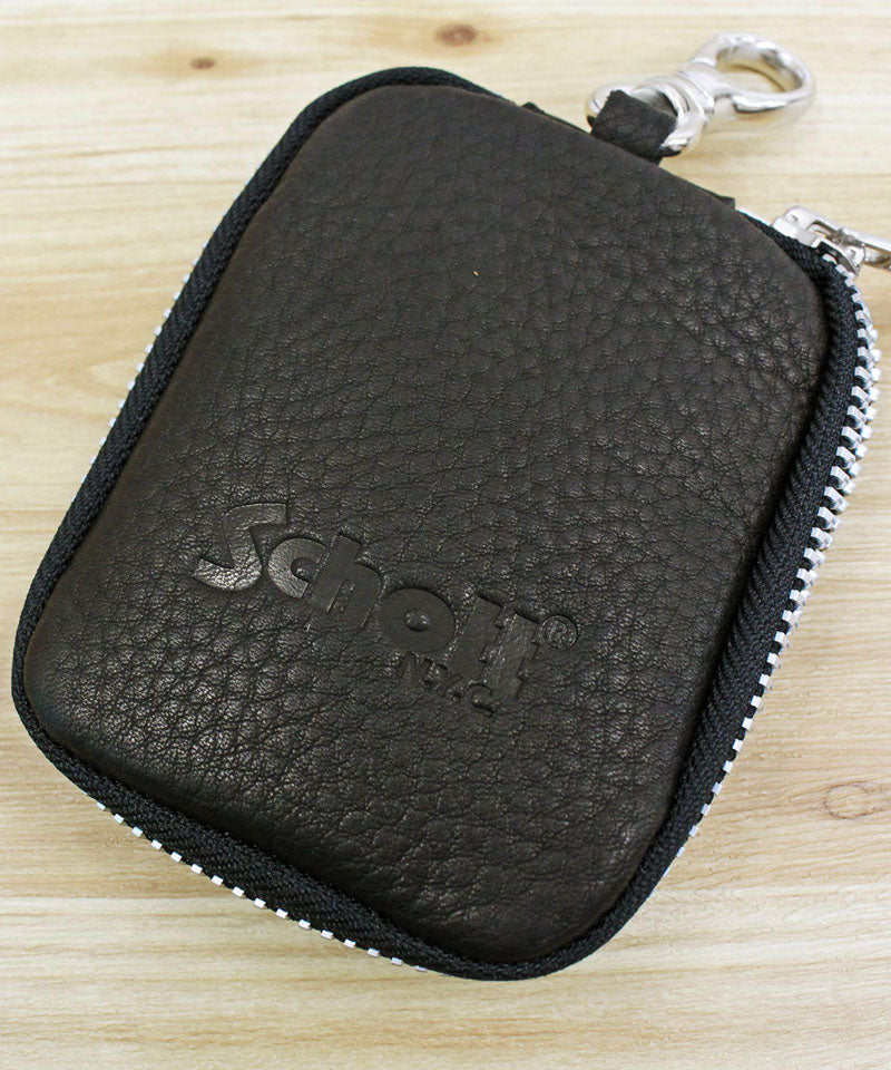 ショット Schott EAGLE STUDS LEATHER MALCH CASE イーグルスタッズ マルチケース レザーパース 小物 メンズ ブランド (1-ブラック) 1-ブラック