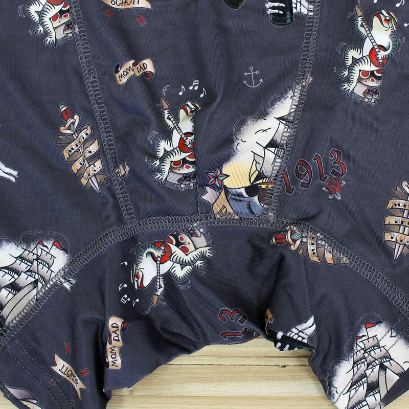 ショット Schott BOXER PANTS HULA GIRL ボクサーパンツ フラガール メンズ ブランド アンダーウェア 下着 小物 プレゼント ギフト 【返品不可商品】 (1-チャコール) 1-チャコール