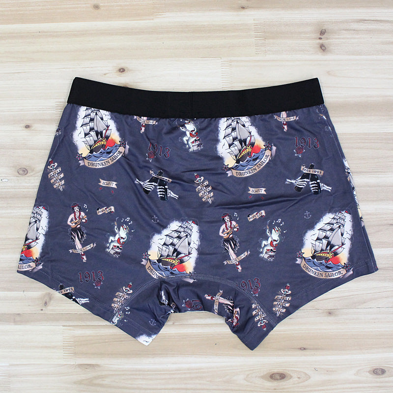 ショット Schott BOXER PANTS HULA GIRL ボクサーパンツ フラガール メンズ ブランド アンダーウェア 下着 小物 プレゼント ギフト 【返品不可商品】 (1-チャコール) 1-チャコール