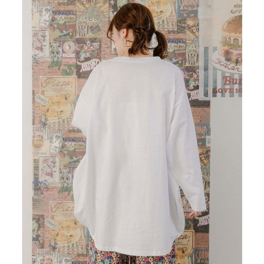 ScoLar ScoLar Animal Doodle Pattern Foam Print Tunic