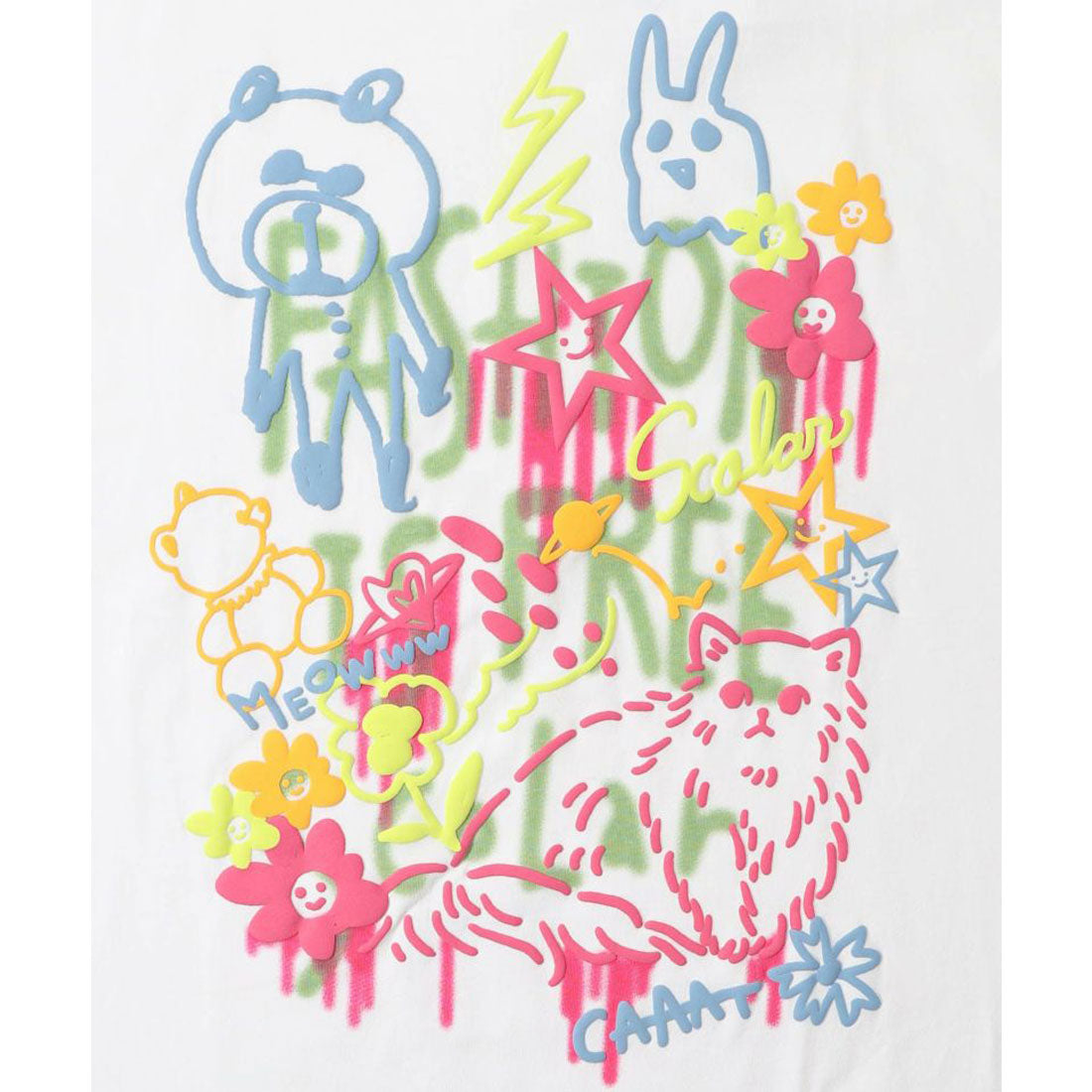 ScoLar ScoLar Animal Doodle Pattern Foam Print Tunic