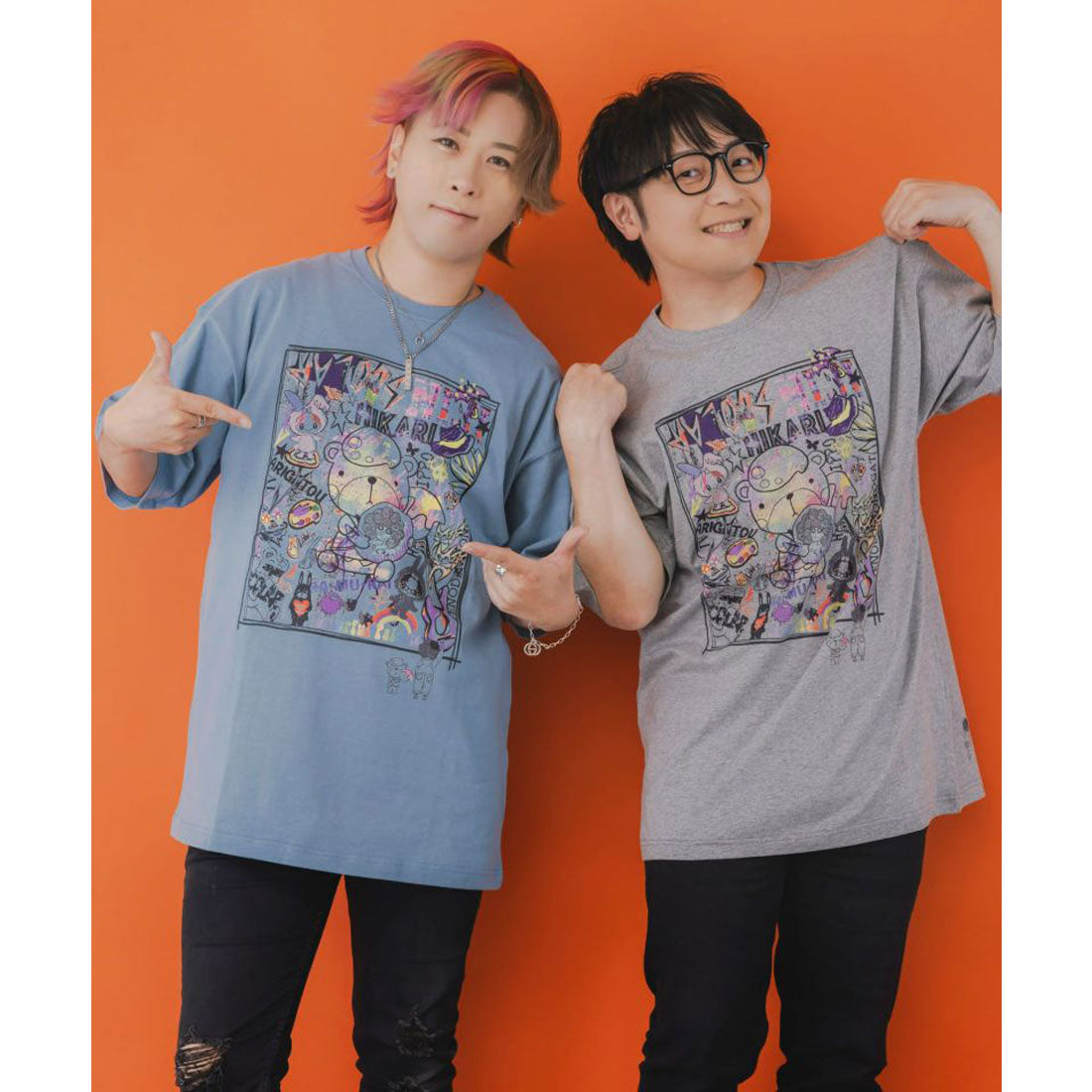 スカラー ScoLar カラフルパレット×ScoLarコラボTシャツ (ブルー) ブルー