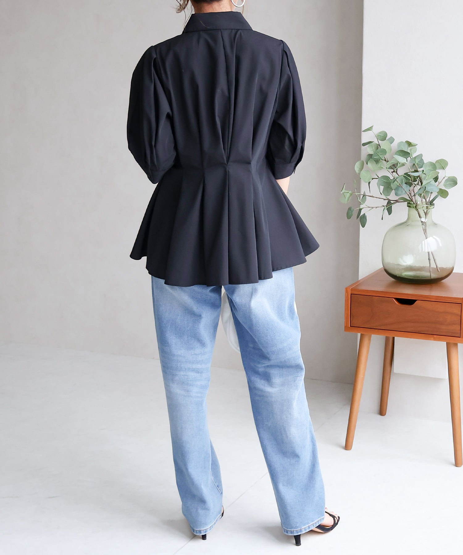 ソーシャルガール SocialGIRL ウエストタックシャツ (ブラック) ブラック