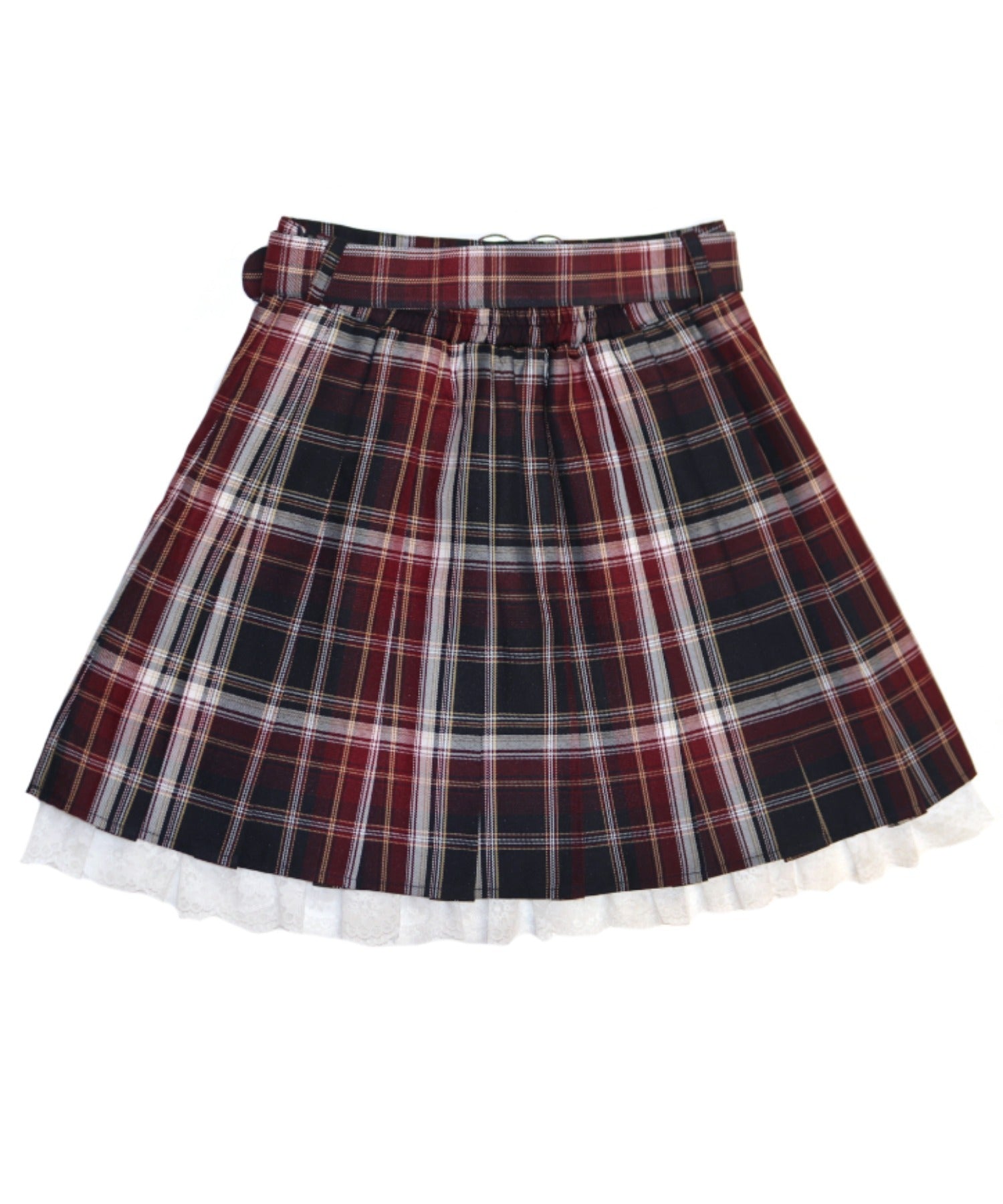 シークレットハニー Secret Honey ベルト付レースアッププリーツスカート