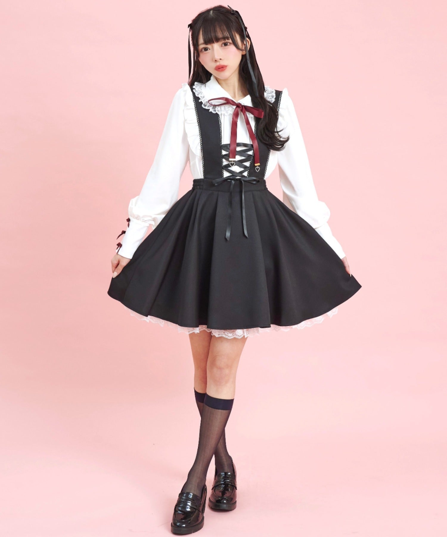 シークレットハニー Secret Honey フロントレースアップジャンパースカート