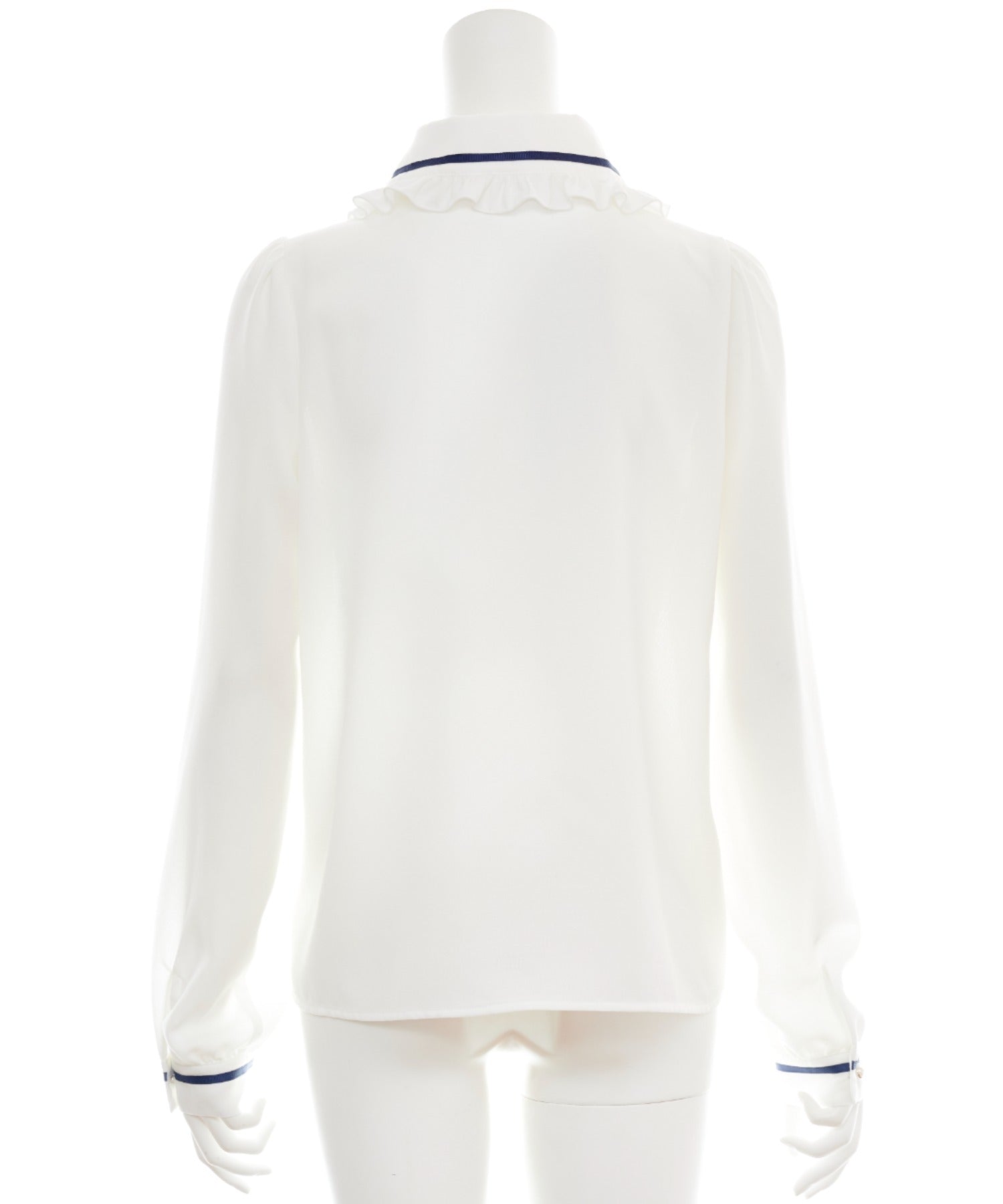 シークレットハニー Secret Honey チェックリボン付ダブルフリルブラウス