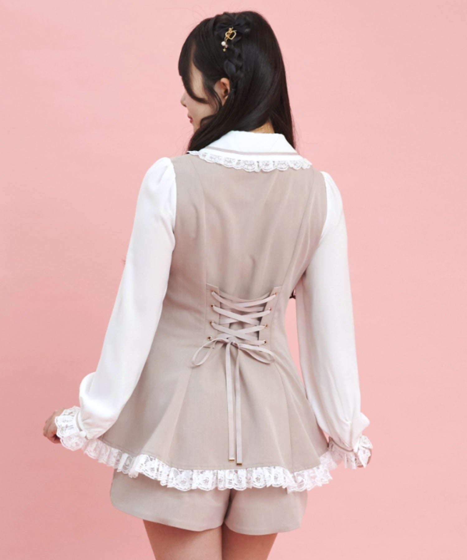 シークレットハニー Secret Honey ネクタイ付きラウンドカットセットアップ