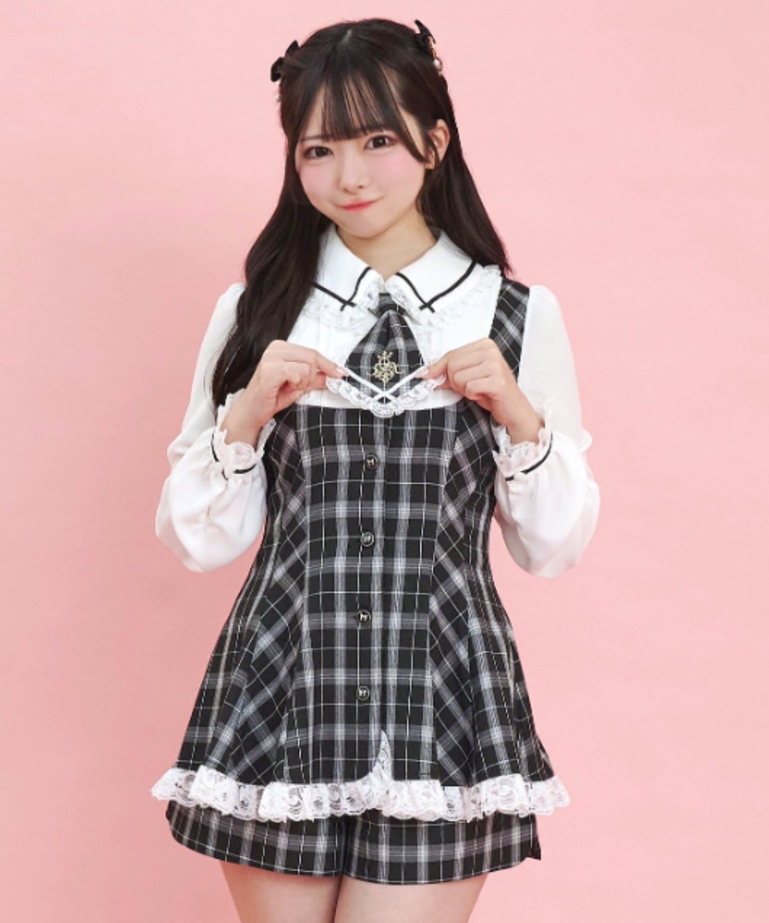 シークレットハニー Secret Honey ネクタイ付きラウンドカットセットアップ