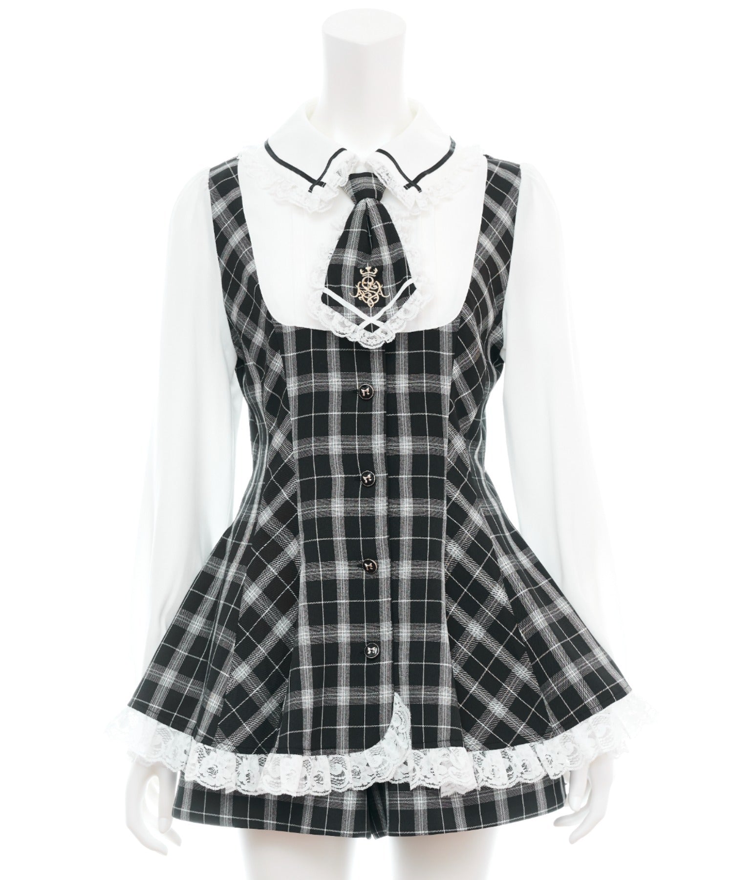 シークレットハニー Secret Honey ネクタイ付きラウンドカットセットアップ