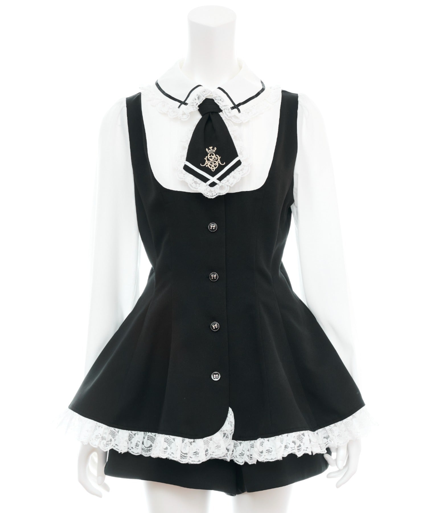 シークレットハニー Secret Honey ネクタイ付きラウンドカットセットアップ