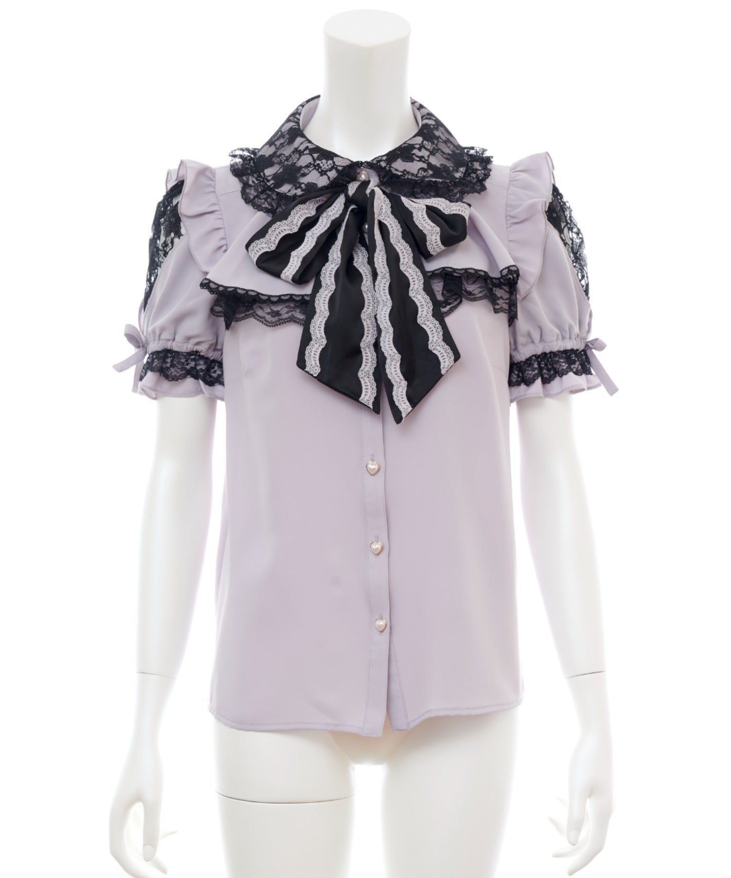 シークレットハニー Secret Honey スリット袖ボレロ切替ブラウス (グレー) グレー