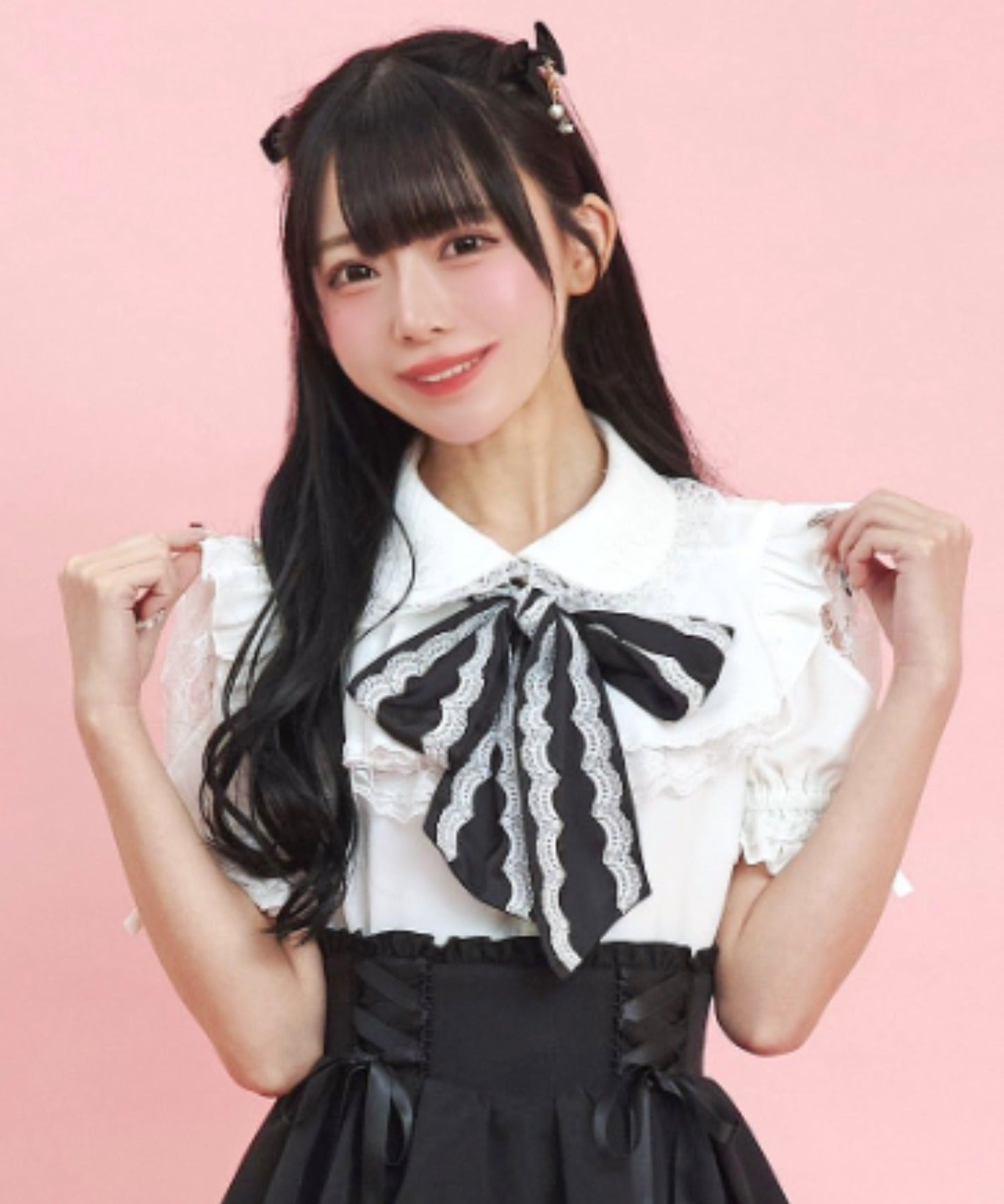 シークレットハニー Secret Honey スリット袖ボレロ切替ブラウス (ホワイト) ホワイト