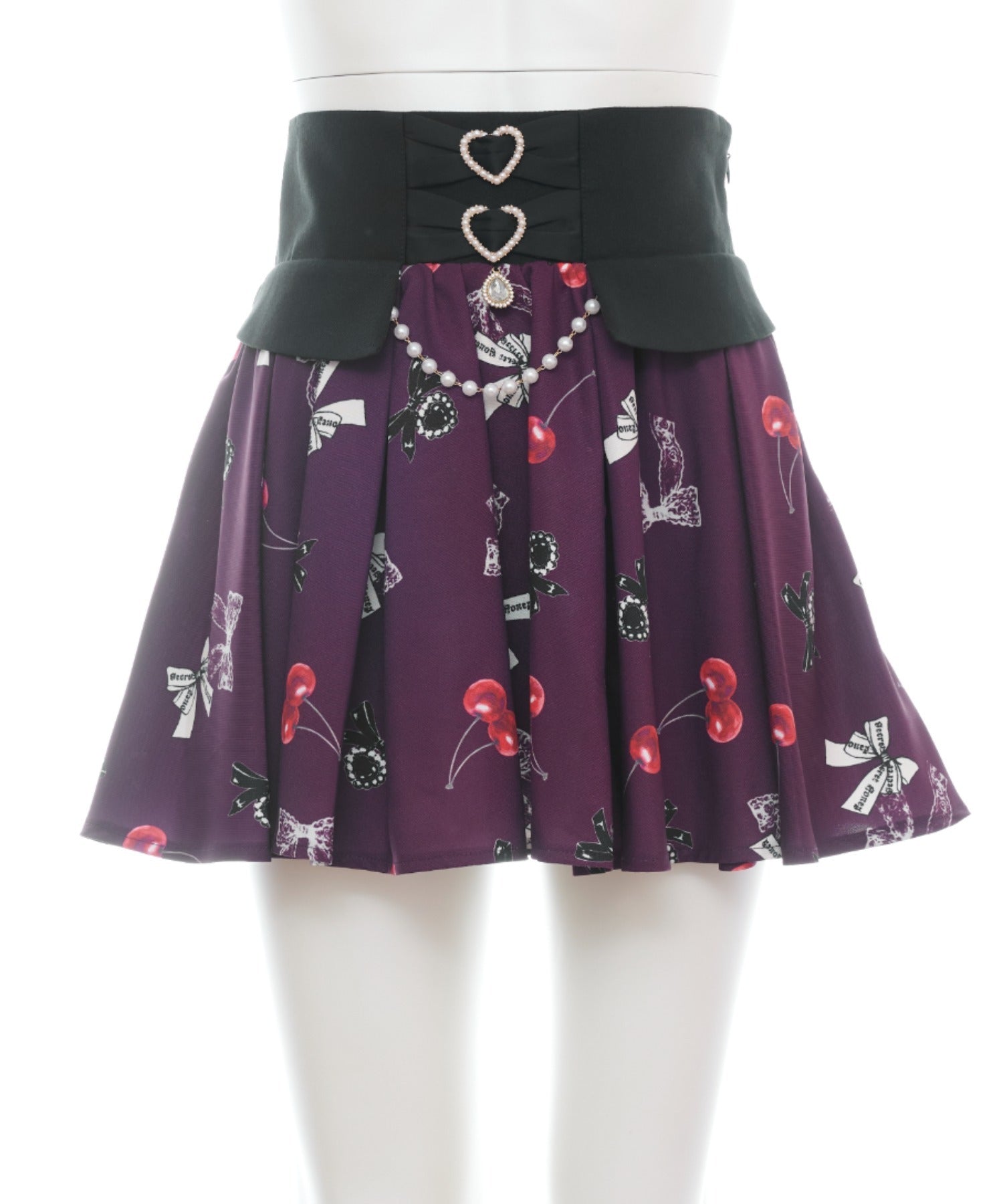 シークレットハニー Secret Honey チェリーリボンプリントスカパン (ワイン) ワイン