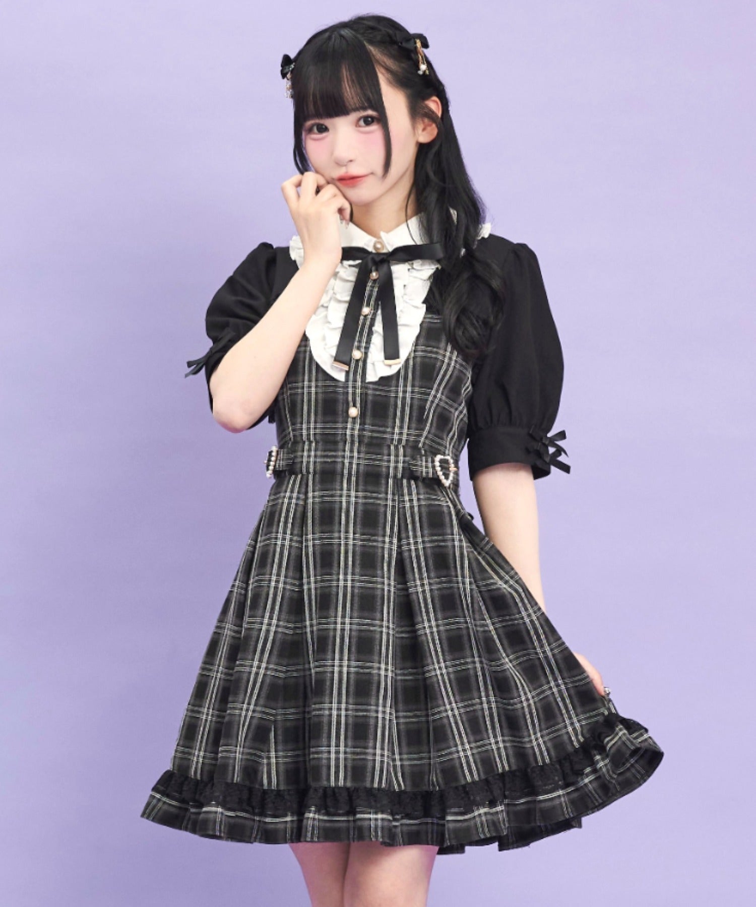 シークレットハニー Secret Honey ハートバックル付ボレロ風ワンピース (クロ) クロ