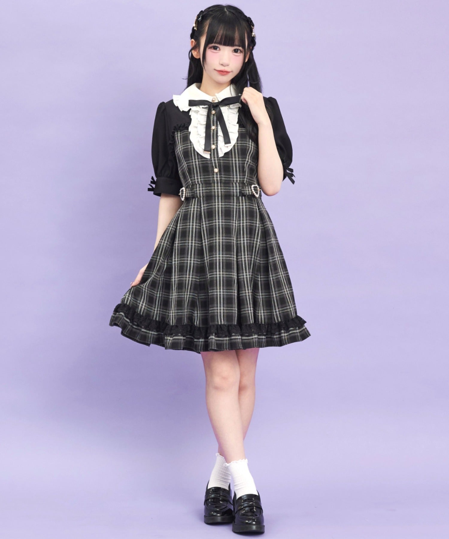 シークレットハニー Secret Honey ハートバックル付ボレロ風ワンピース (クロ) クロ